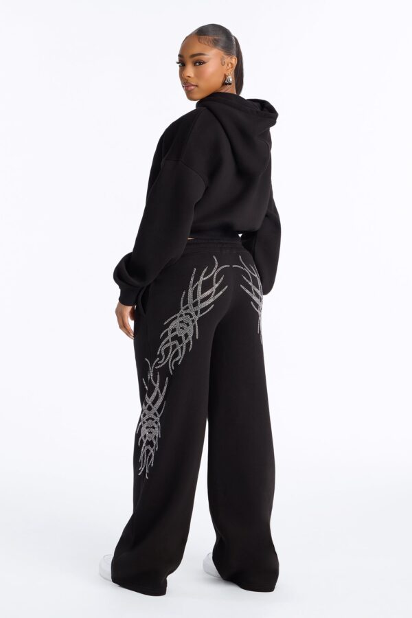 Wide-Leg Hoodie in Black