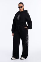 Wide-Leg Hoodie in Black