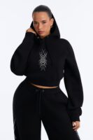 Wide-Leg Hoodie in Black