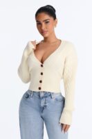 Cardigan in Ivory 50% viscose