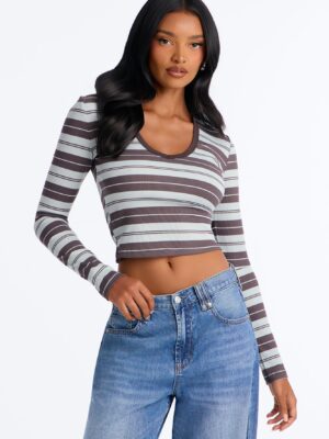 Blue Top with v-neck