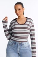 Blue Top with v-neck
