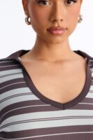 Blue Top with v-neck