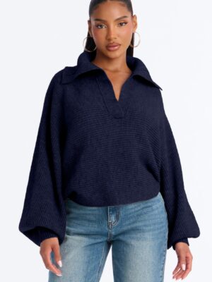 Pullover in Navy 45% acrylic