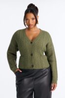 Ladies Kit Olive Cardigan