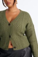 Ladies Kit Olive Cardigan