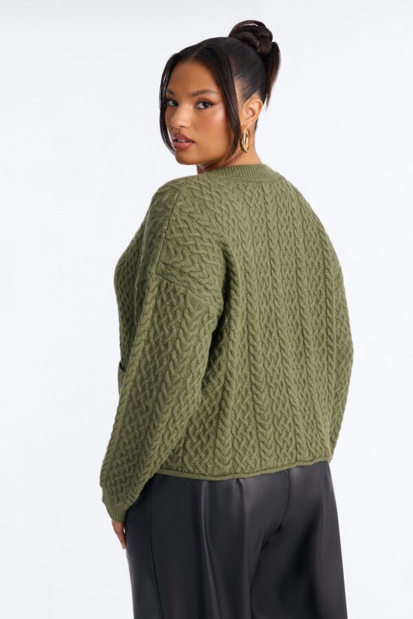 Ladies Kit Olive Cardigan