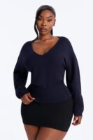 Pullover in Navy 48% viscose