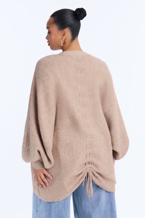 Cardigan in Taupe 45% acrylic