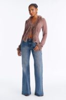 Mocha Top with v-neck
