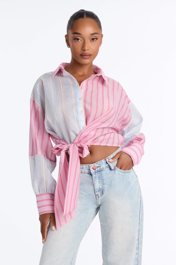 Shirt with a cropped