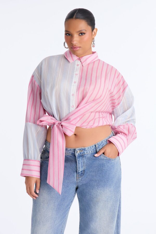 Shirt with a cropped