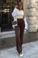 Chocolate Wide-Leg Dress