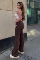 Chocolate Wide-Leg Dress