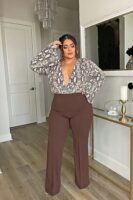 Chocolate Wide-Leg Dress