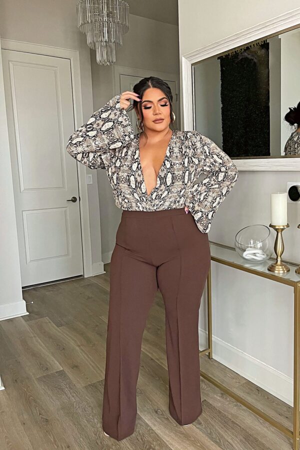 Chocolate Wide-Leg Dress