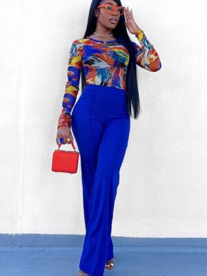 Dress with wide leg