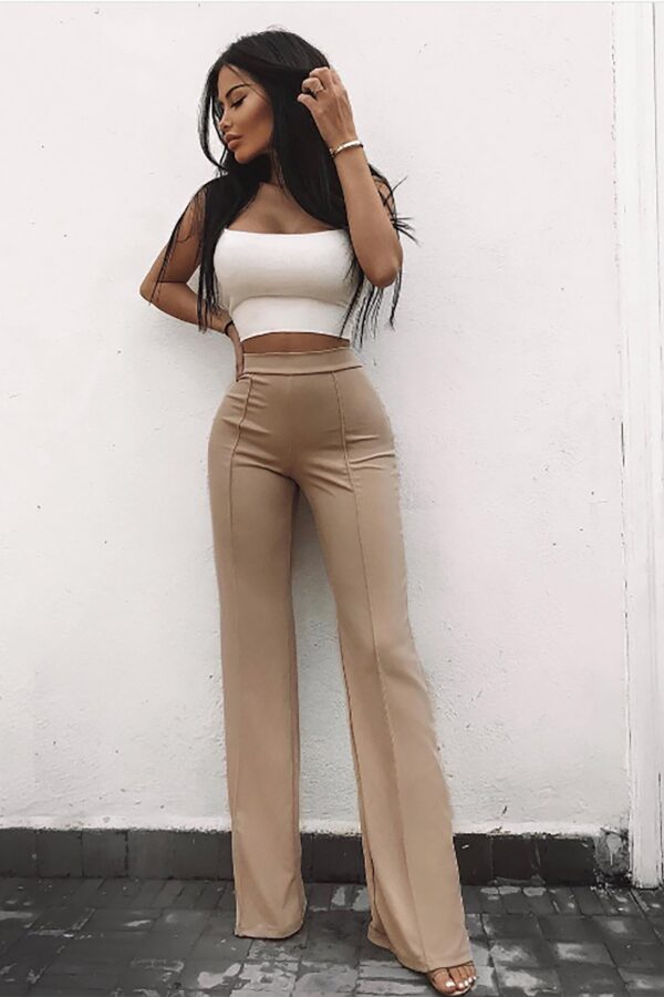 Taupe Wide-Leg Dress