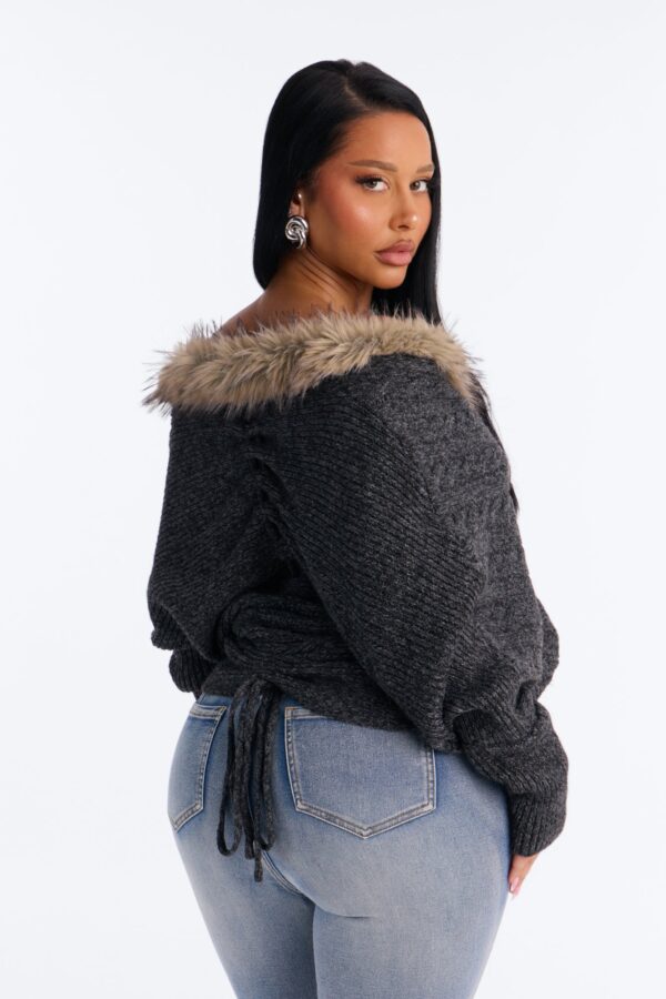 Cardigan in Gray 98% polyester