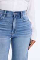 No Filter Premium High Rise Stretch Straight Leg Jeans - Medium Wash