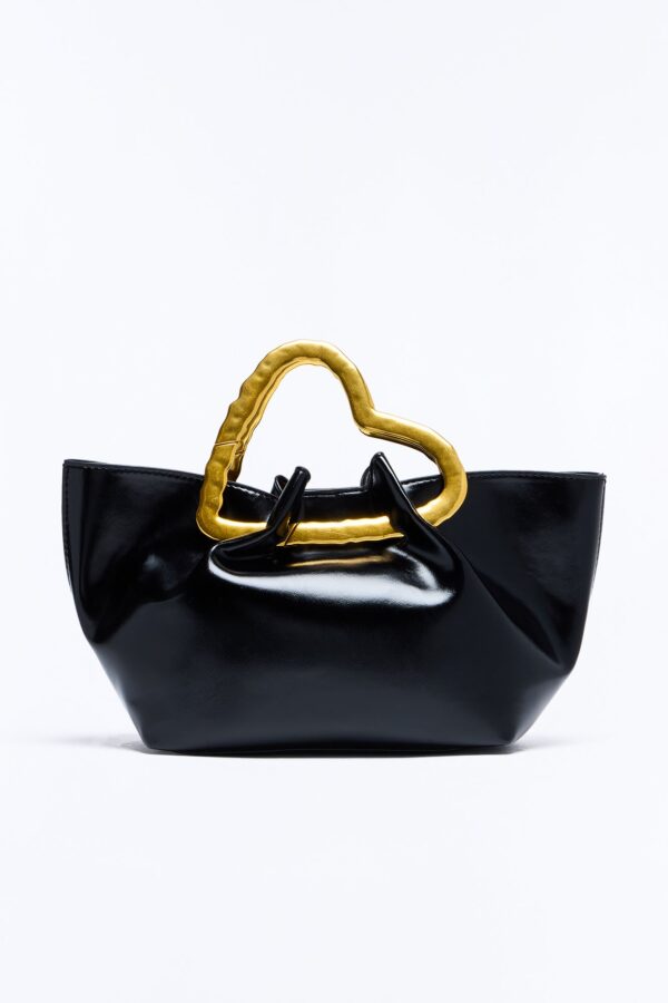 Faux Leather Piece in Black