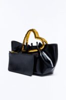 Faux Leather Piece in Black