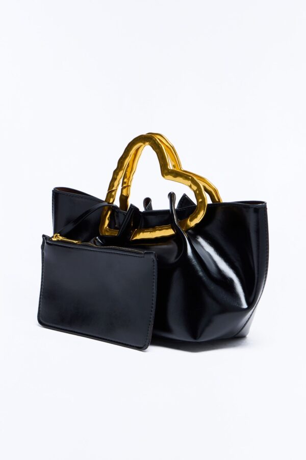 Faux Leather Piece in Black