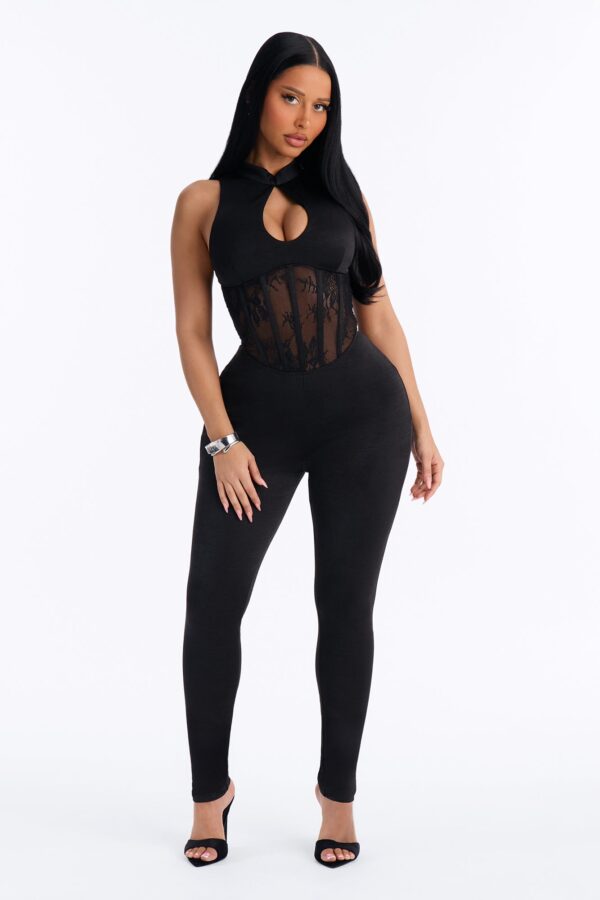 Mock-Neck Jumpsuit