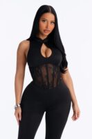 Mock-Neck Jumpsuit