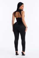 Mock-Neck Jumpsuit