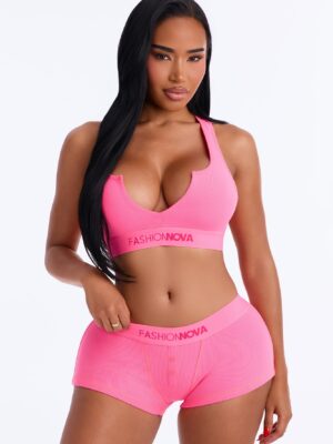 V-Neck Top in Pink