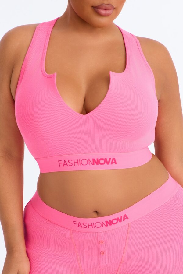 V-Neck Top in Pink