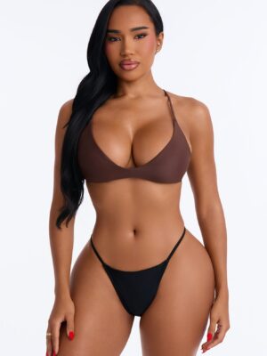 Top in Chocolate 82% nylon