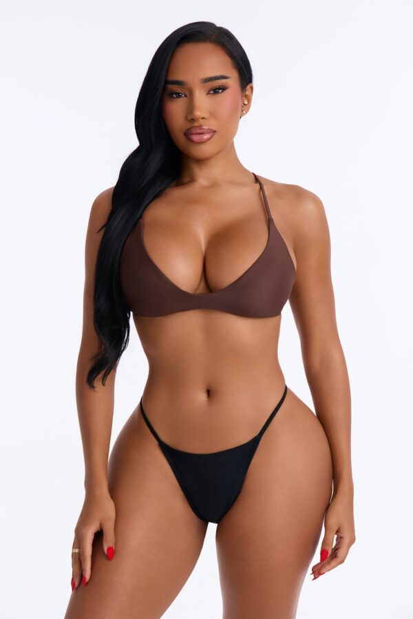 Top in Chocolate 82% nylon