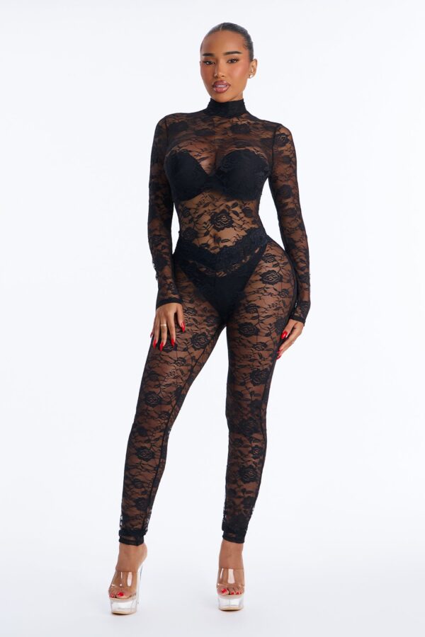 Jumpsuit in Black 90% nylon