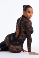 Jumpsuit in Black 90% nylon