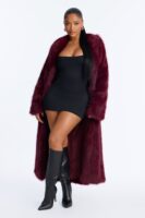 Coat in Burgundy 100% polyester