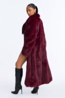 Coat in Burgundy 100% polyester