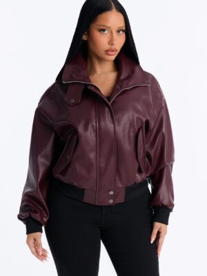 Top in Burgundy 100% polyurethane