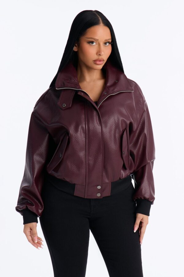 Top in Burgundy 100% polyurethane
