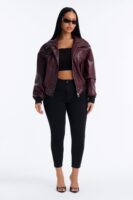 Top in Burgundy 100% polyurethane