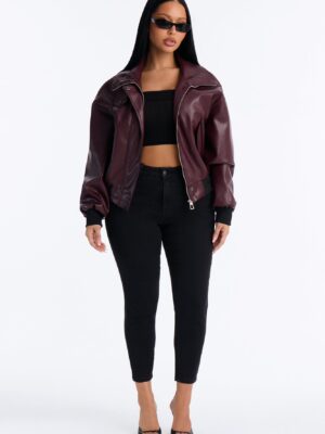 Top in Burgundy 100% polyurethane