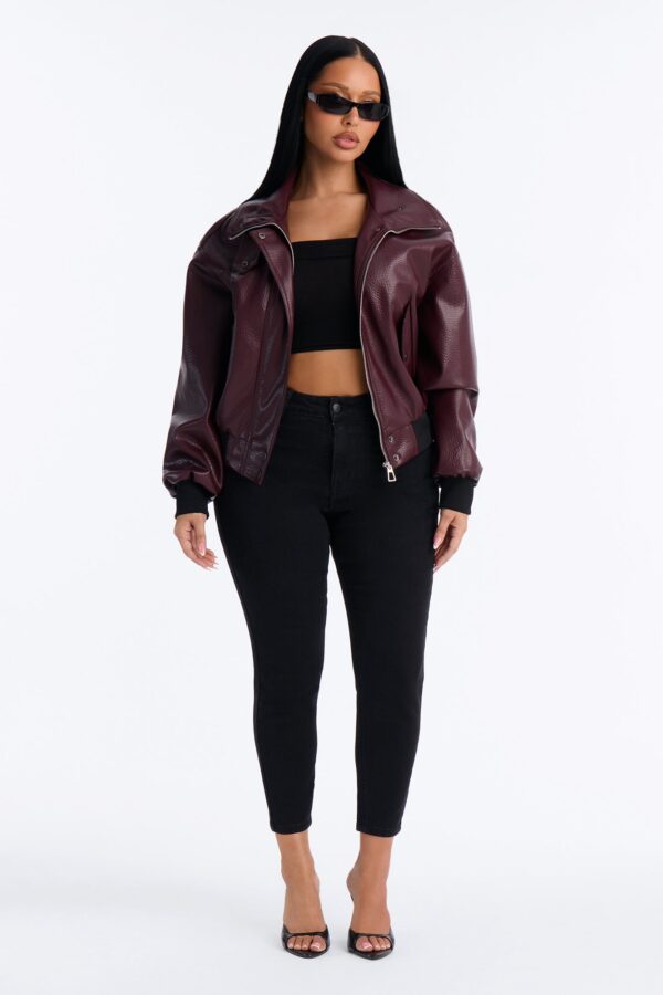 Top in Burgundy 100% polyurethane