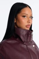 Top in Burgundy 100% polyurethane
