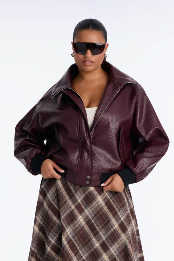 Top in Burgundy 100% polyurethane