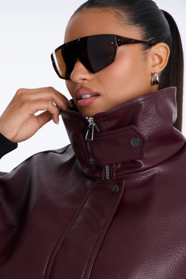 Top in Burgundy 100% polyurethane