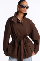 Jacket in Chocolate 100% cotton