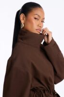 Jacket in Chocolate 100% cotton