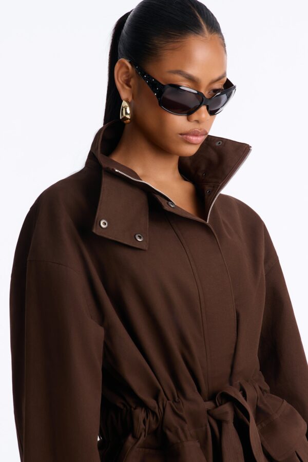 Jacket in Chocolate 100% cotton