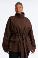 Jacket in Chocolate 100% cotton